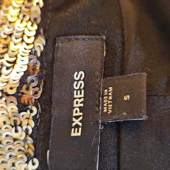 Express Silver & Gold Sequin Blazer - Picture 4 of 5
